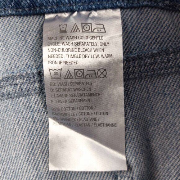 Isaac Mizrahi Pull On Jeggings 18W Tall Light Wash Stretch Denim Elastic Waist - Picture 9 of 11